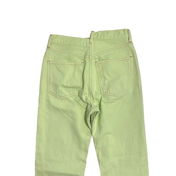 Agolde Neon Green Slanting Overlapping 5-button Jeans Size 25 - Picture 5 of 16